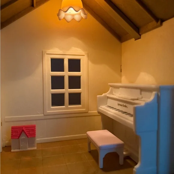 Calico Critter Red Roof Country Home ***working Lights & Extra Parts - Picture 10 of 15